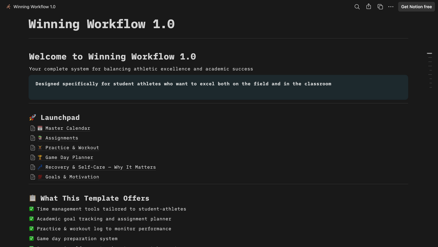 Winning Workflow 1.0