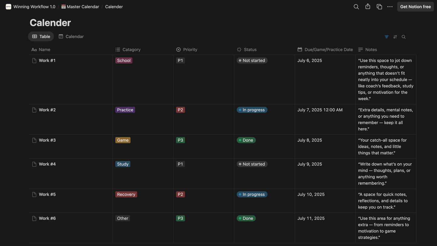 Winning Workflow 1.0