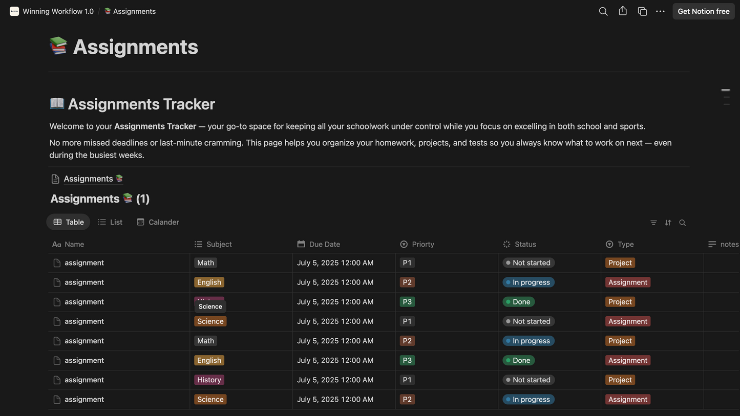 Winning Workflow 1.0